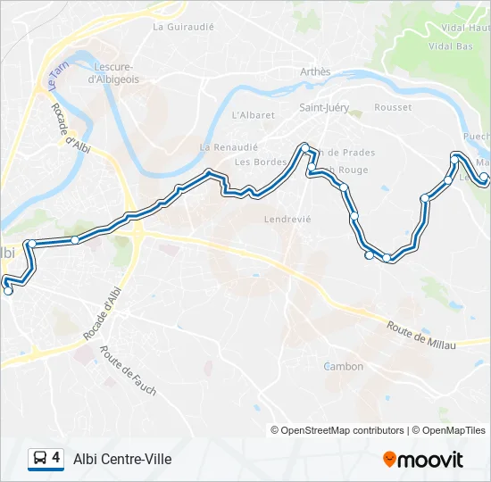 4 Bus Line Map