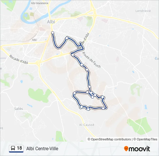 18 Bus Line Map