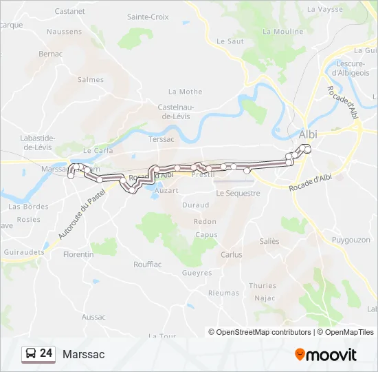 24 Bus Line Map