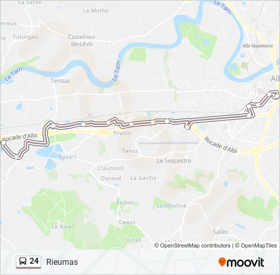 24 Bus Line Map