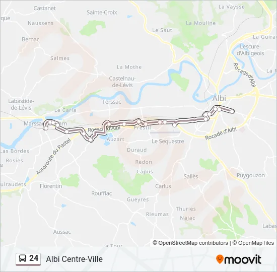 24 Bus Line Map