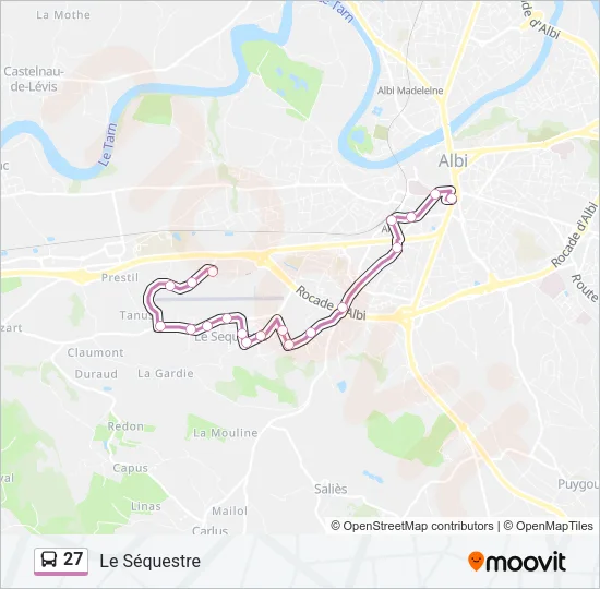 27 Bus Line Map