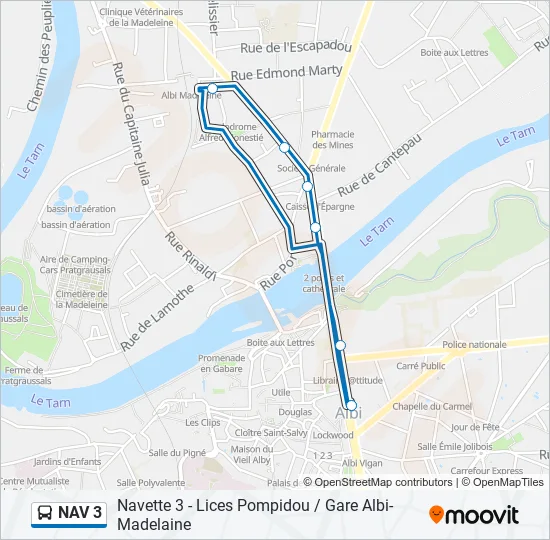 NAV 3 Bus Line Map