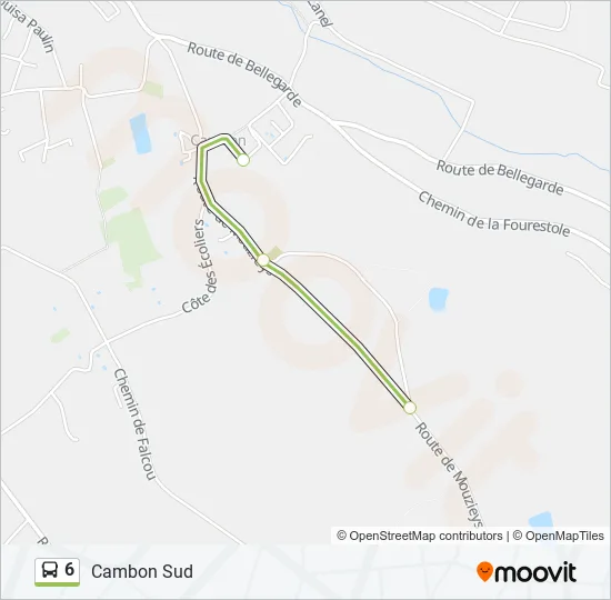 6 Bus Line Map