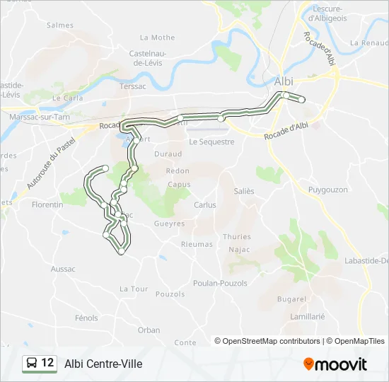 12 Bus Line Map