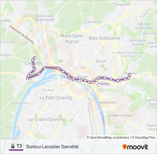 T3 Light Rail Line Map