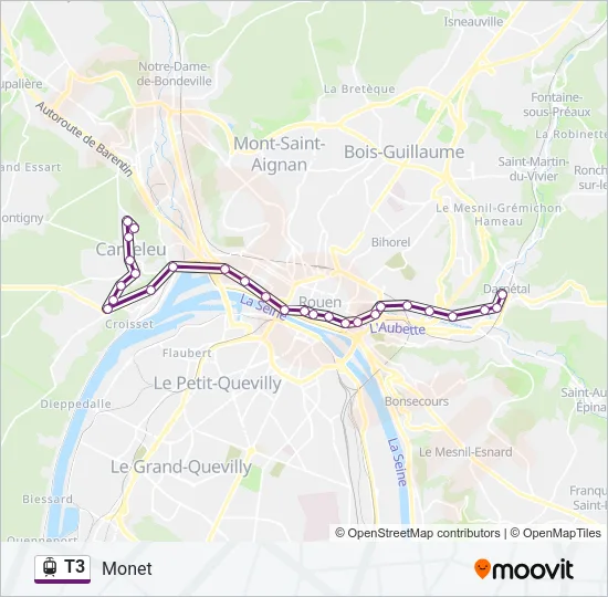 T3 Light Rail Line Map