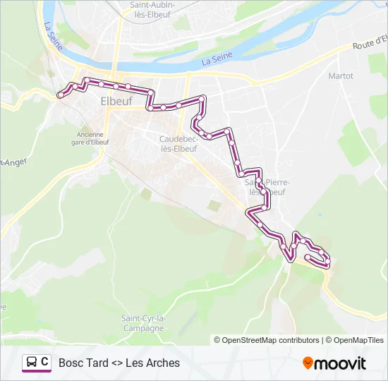 C Bus Line Map