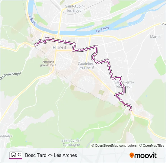 C Bus Line Map
