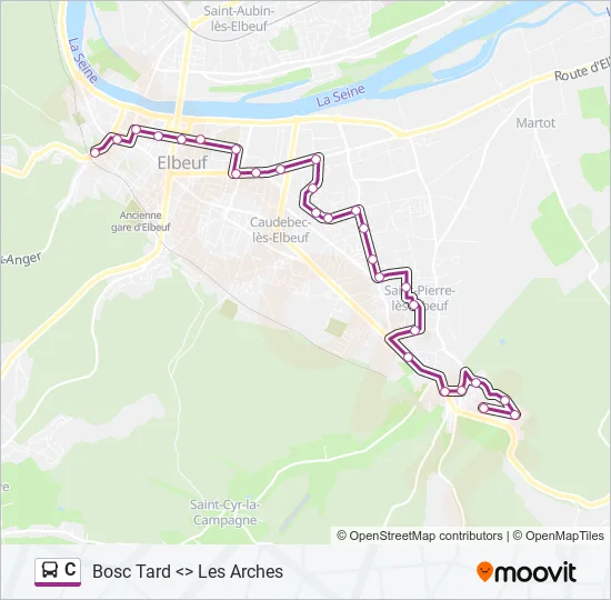 C Bus Line Map