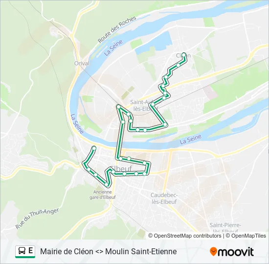 E Bus Line Map