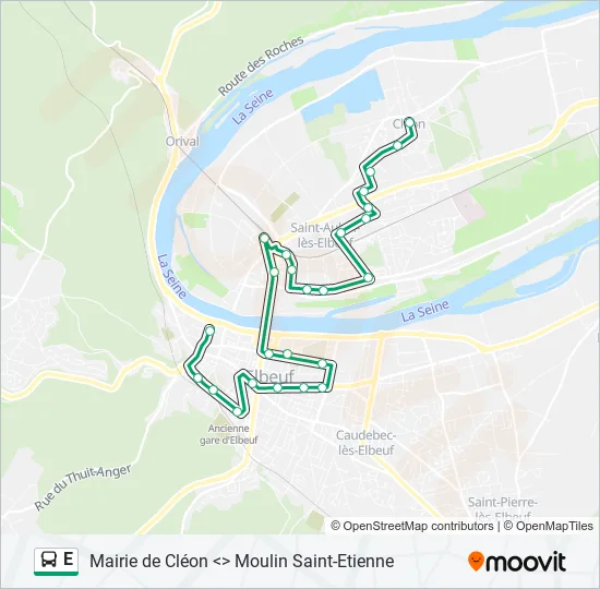 E Bus Line Map