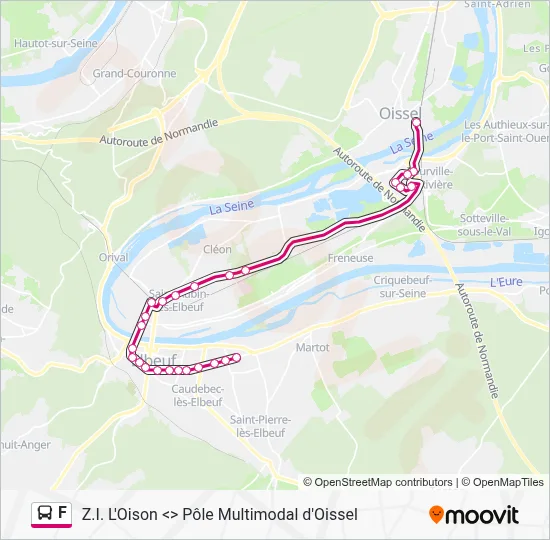 F Bus Line Map