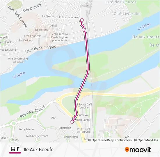 F Bus Line Map