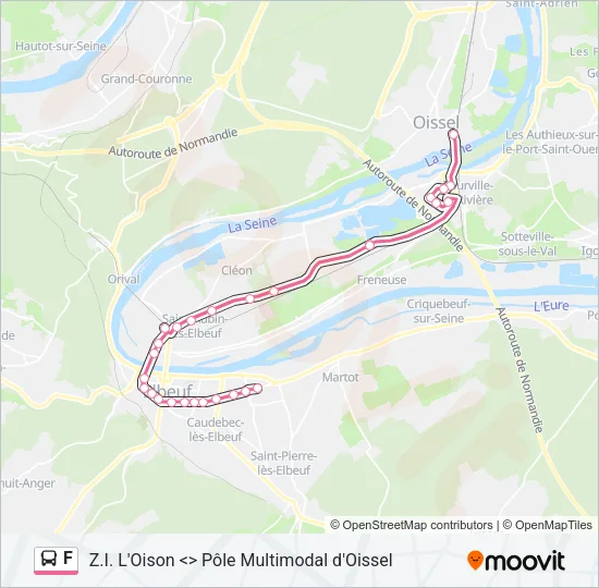 F Bus Line Map