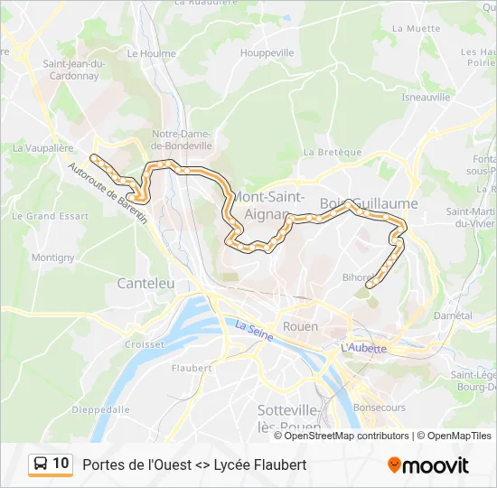 10 Bus Line Map