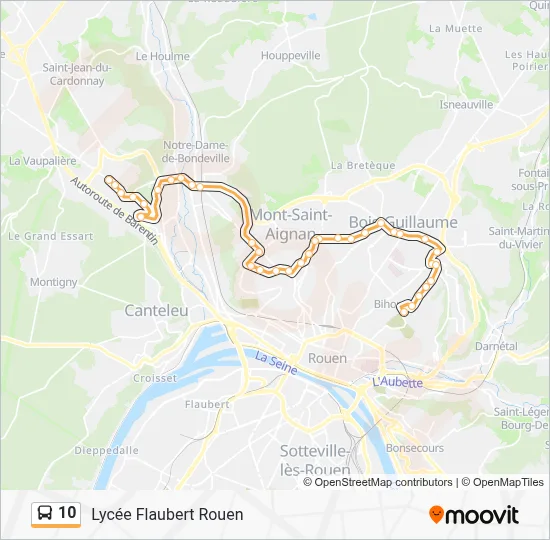 10 Bus Line Map