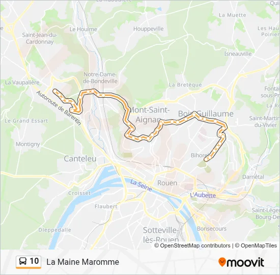 10 Bus Line Map