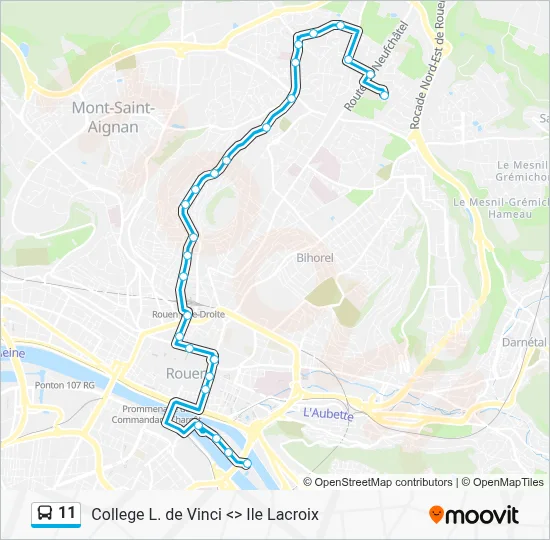 11 Bus Line Map