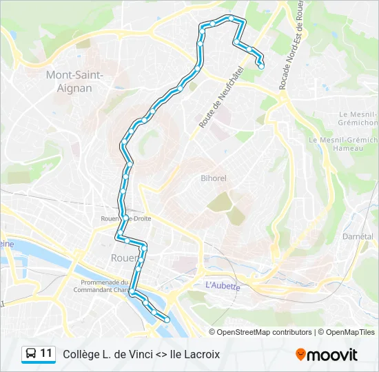 11 Bus Line Map