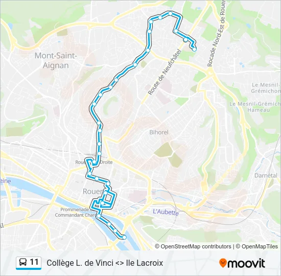 11 Bus Line Map