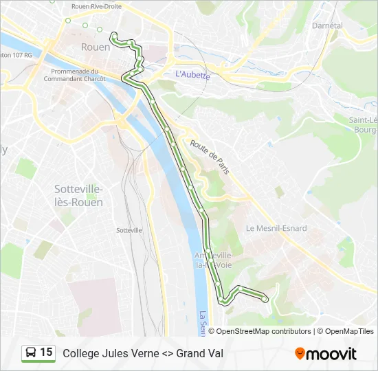 15 Bus Line Map