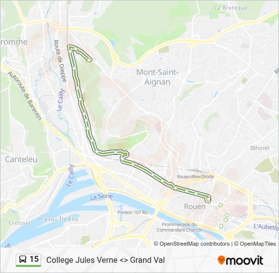 15 Bus Line Map