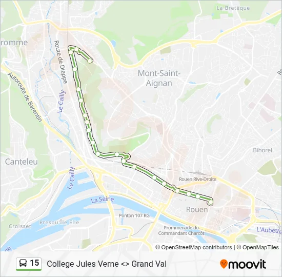 15 Bus Line Map