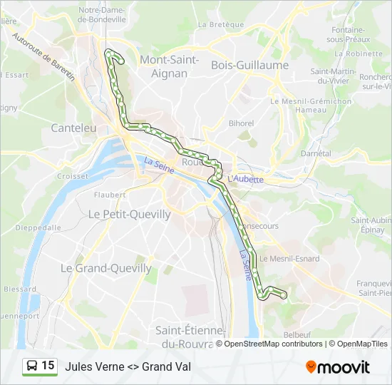15 Bus Line Map