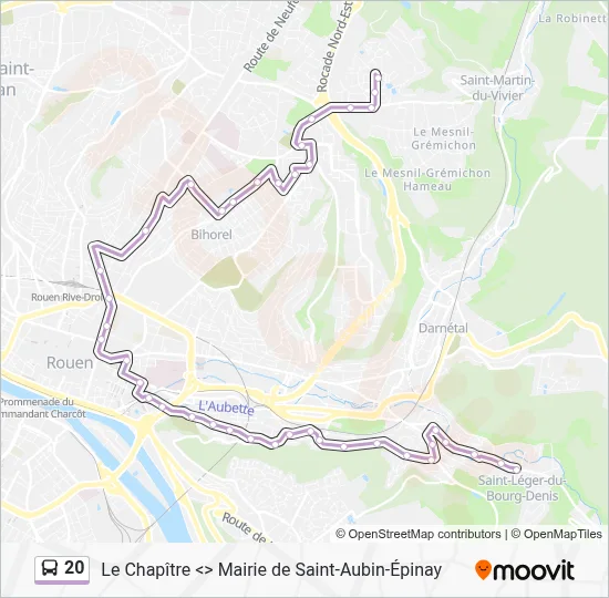 20 Bus Line Map