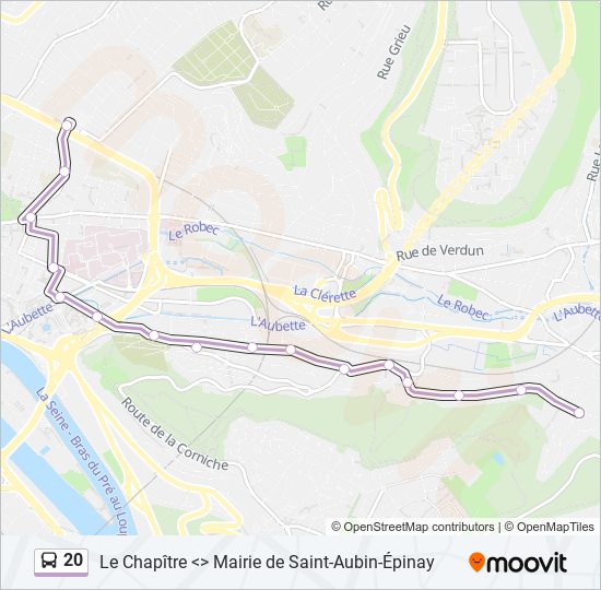 20 bus Line Map