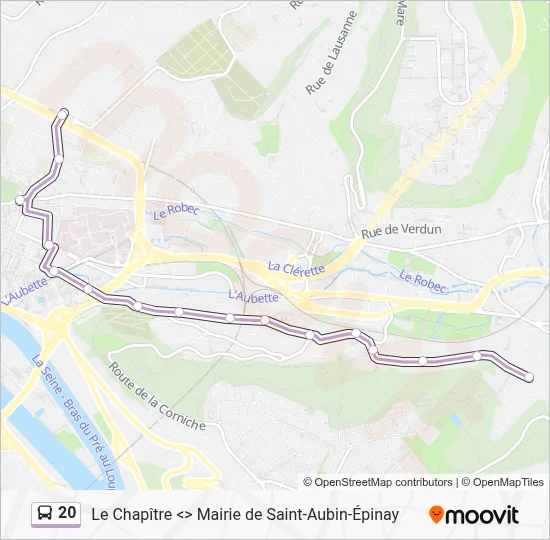 20 Bus Line Map