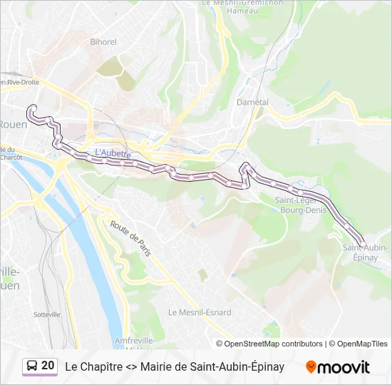 20 Bus Line Map