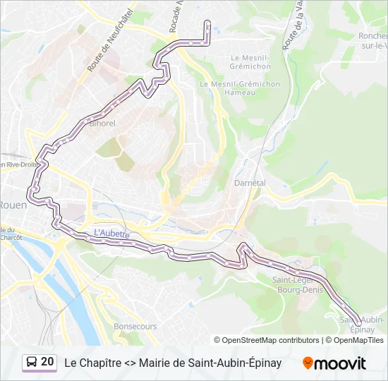 20 Bus Line Map