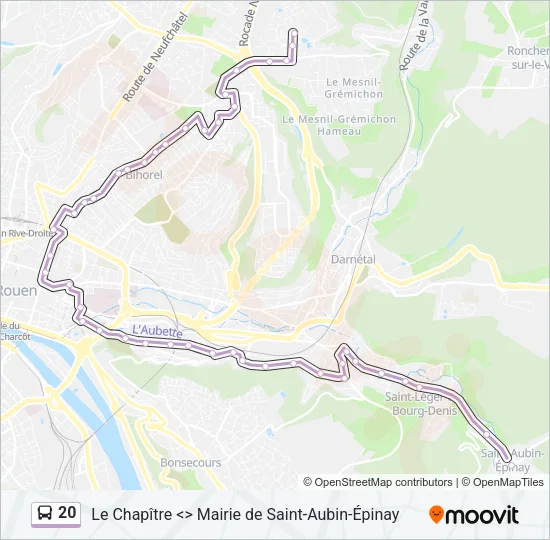 20 Bus Line Map