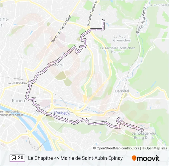 20 Bus Line Map