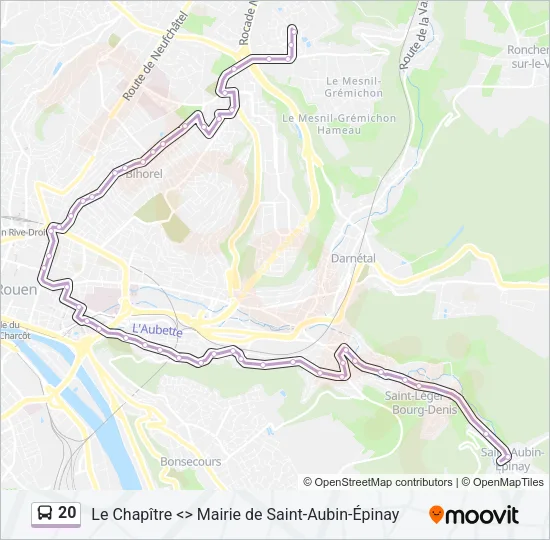 20 Bus Line Map