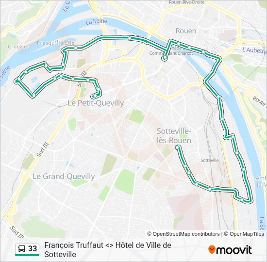 33 Bus Line Map