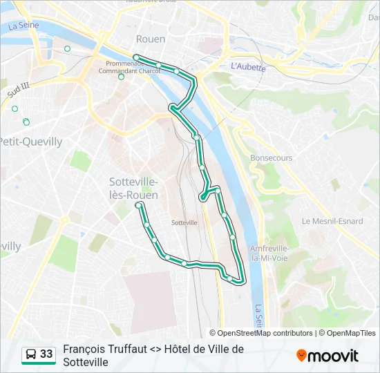 33 Bus Line Map