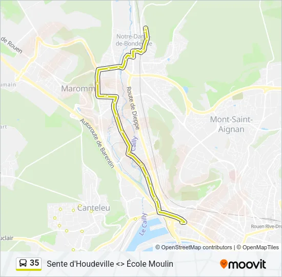 35 Bus Line Map