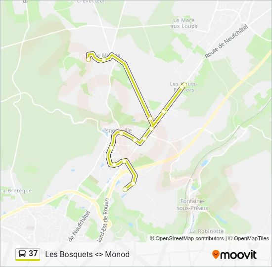 37 Bus Line Map