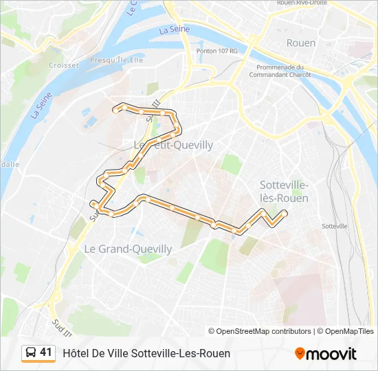 41 Bus Line Map