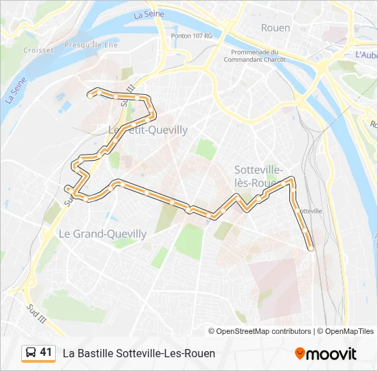 41 Bus Line Map