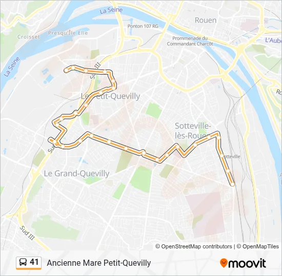 41 Bus Line Map