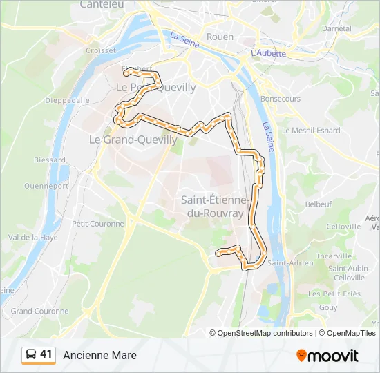 41 Bus Line Map