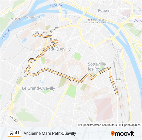 Plan de la ligne 41 de bus