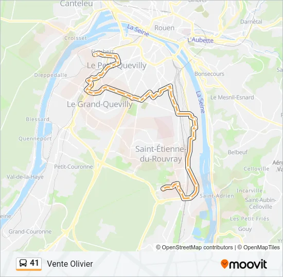 41 Bus Line Map
