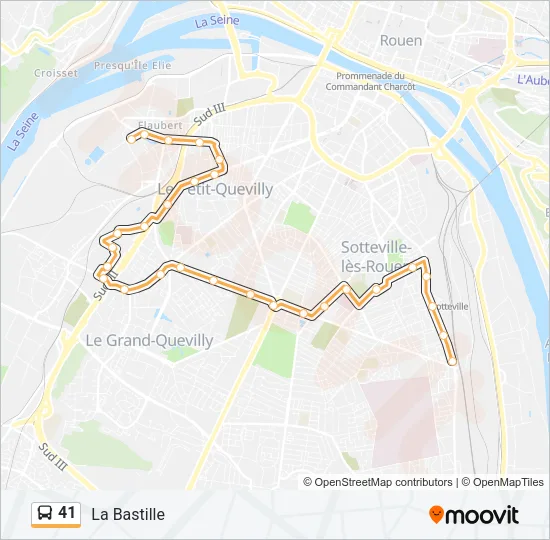 41 Bus Line Map