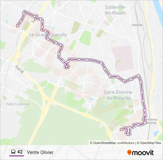 42 Bus Line Map