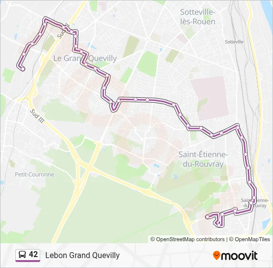 42 Bus Line Map